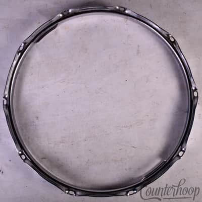 *Ludwig 14"Supraphonic Snare Drum Resonant Rim/Hoop Steel COS Vintage 70s 10-Lug image 5