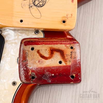 1974 Fender Competition Mustang Vintage Offset Guitar Competition Red w/ Case image 18