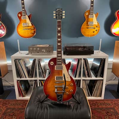 Gibson 1959 R9 Les Paul Standard Bigsby Vibrate Bare Knuckle Mules 2014 - Cherry Sunburst image 1