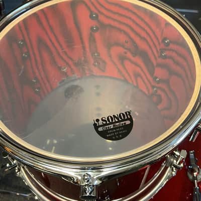 Sonor SQ2 Medium Maple 3 pc 2020+ - Red Sparkle Lacquer, Fiery Red Interior image 5