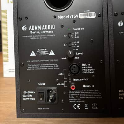 ADAM Audio T5V 5" Active Studio Monitors (Pair) 2010s - Black image 4