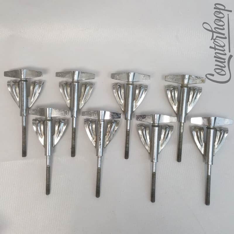 *Ludwig 8x Bass Drum Tension T-Rods+Claws Standard Chrome Vintage 60s-70s USA* image 1