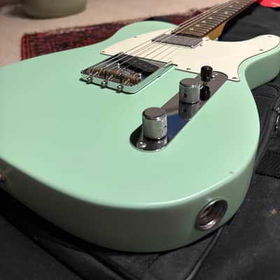 2020 Fender American Performer Telecaster Hum with Rosewood Fretboard - Satin Surf Green image 3
