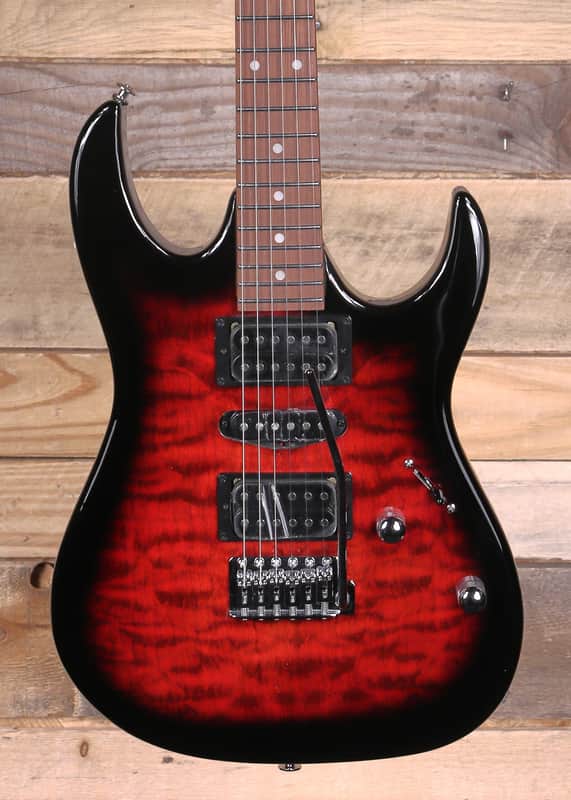 Ibanez GRX70QA Electric Guitar Transparent Red Burst image 1
