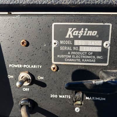 Kasino 150 Bass Natural Head And Cabinet 1970s? Black image 6