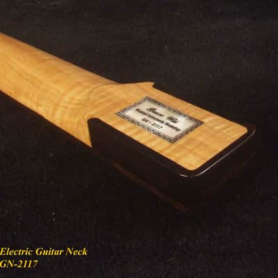 Handcrafted Electric Guitar Replacement TELE Neck, Solid Curly Maple, CowBoy Inlay, Bruce Wei GN-2117 image 7