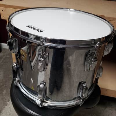 Ludwig 10x14 Monroe Badge Chrome over Maple Snare Drum Early 90's - Chrome image 3