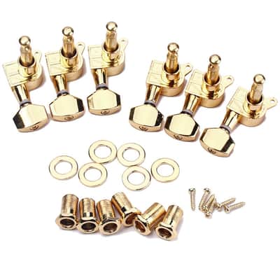 6 Guitar Tuners 3L 3R String Tuning Key Pegs Machine Heads,For Lp Sg Style Electric Guitars image 2