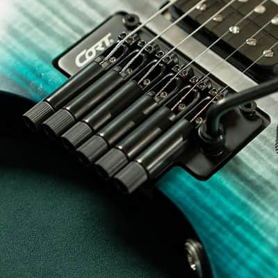 Cort Space 6GTR Electric Guitar w/Gig-bag. Semi Gloss Lagoon, B-Stock image 5