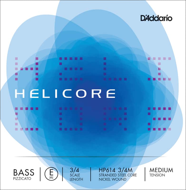 D'Addario HP614 3/4M Helicore 3/4 Pizzicato Bass String - E Medium image 1