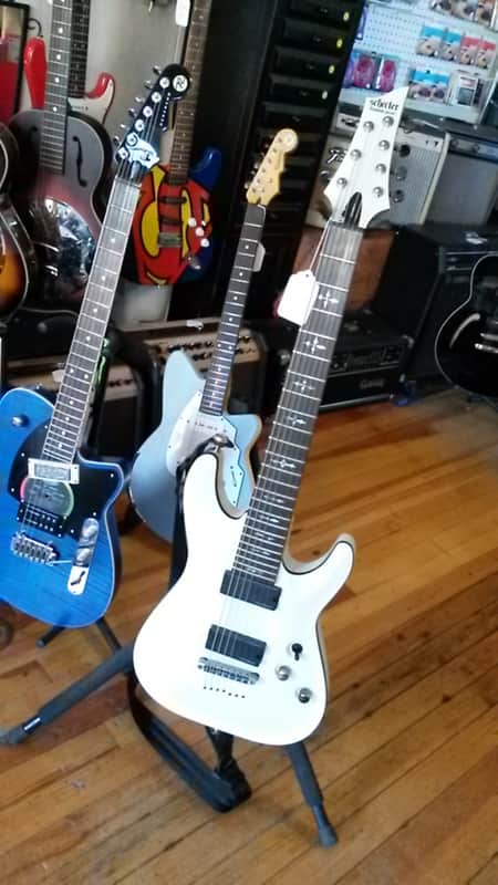 Schecter Demon 7  White image 1