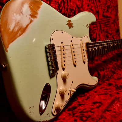 Fender 1963 Stratocaster Custom Shop HREL 2022 -  Aged Surf Pearl image 2