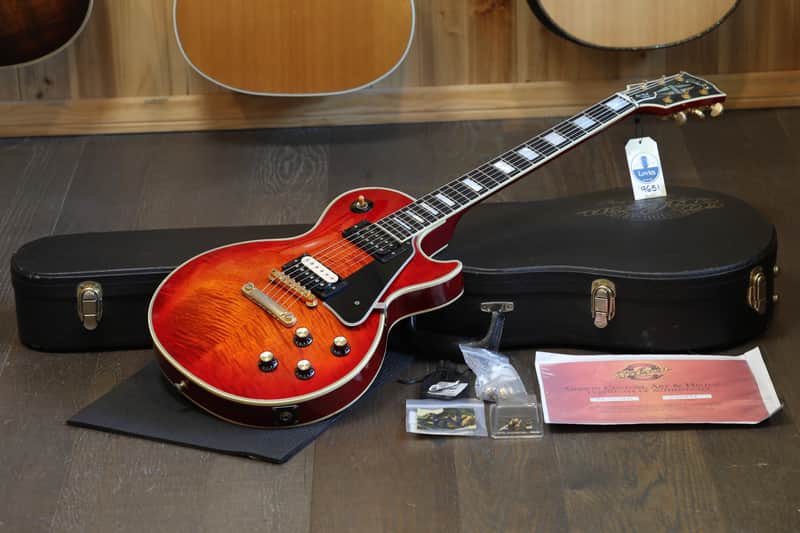 2004 Gibson Custom Shop '68 Les Paul Custom Reissue Electric Guitar Flame Firemist + COA OHSC image 1