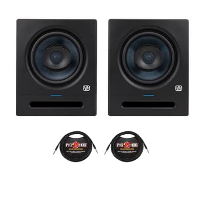 PreSonus Eris Pro 8 8 Inch 2way Studio Monitor Pair with 14 Inch TRS Cables image 1