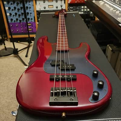 RARE 1987 ESP The Surveyor 1 Owner Bass! Factory Original Red Fretboard MIJ Fender PJ Precision Jazz image 10