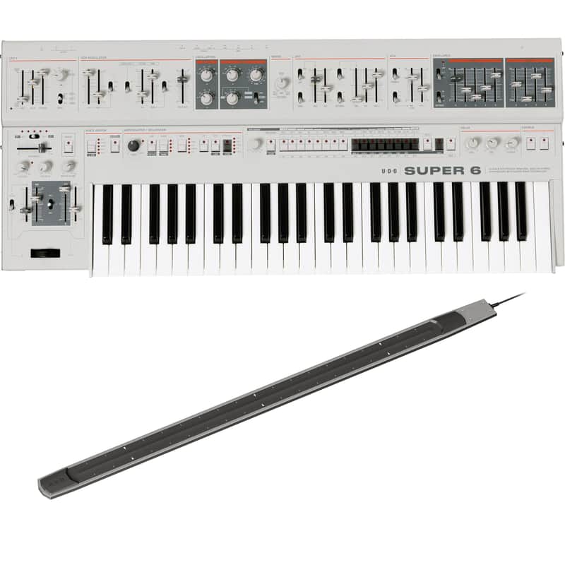 UDO Audio Super 6 12-Voice Polyphonic Keyboard Synthesizer - White RIBBON KIT image 1