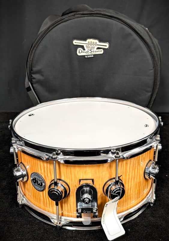 DW Curly Maple Collectors Exotic VLT Snare image 1