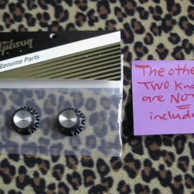 new open package (with packaging)  A+ genuine Gibson knobs: 1 VOLUME & 1 TONE PRMK-010, Top Hat with Silver Reflector (other 2 knobs NOT included) PRMK010 image 2