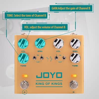 JOYO Dual Crunch Pure Analog Circuit Overdrive Effect Pedal with Independent Clipping for Electric Guitar - True Bypass (King of Kings R-20) Price include the import duty for US buyer image 8