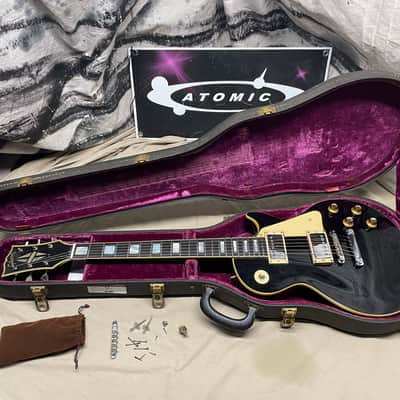Gibson Les Paul Standard Guitar -Repaired/Routed/Re-finished-Read Description! 1969 Goldtop->Black image 1
