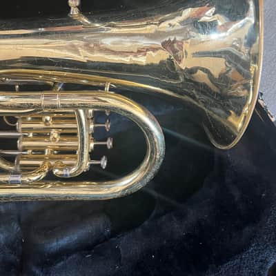 Jupiter JEP470 Euphonium, 4  piston,  Gold with case and  mouthpiece image 10