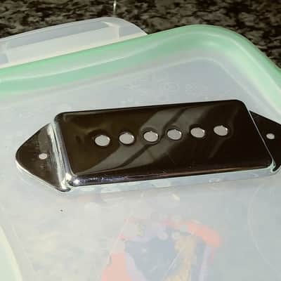 Gibson P-90 Dog ear pickup cover 1968 Epiphone Rhythm neck 1960's - Chrome image 1