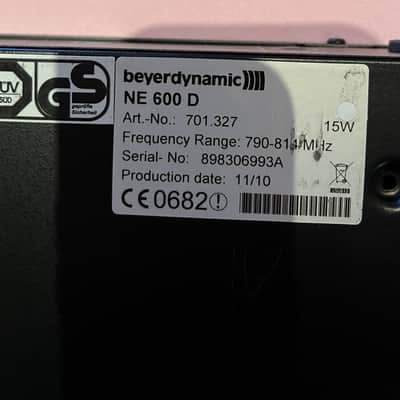 BeyerDynamic Opus NE 600D 2 Channel UHF 790-814 MHz True Diversity Receiver image 6