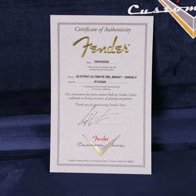 Fender Custom Shop 1963 Stratocaster Ultimate Relic Faded Shoreline Gold over Silver Masterbuilt Andy Hicks image 15