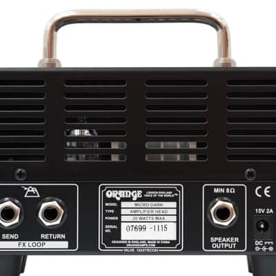 Orange Micro Dark 20-Watt Guitar Amp Head 2015 - Present - Black image 4