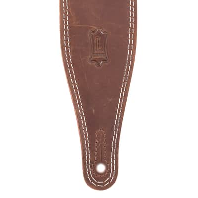 Levy's Deluxe Series 2.5" Wide Garment Leather Guitar Strap Brown image 2