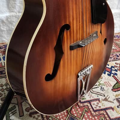 Harmony Alden H1213 Tiger Burst Birch Archtop 1950s USA image 3