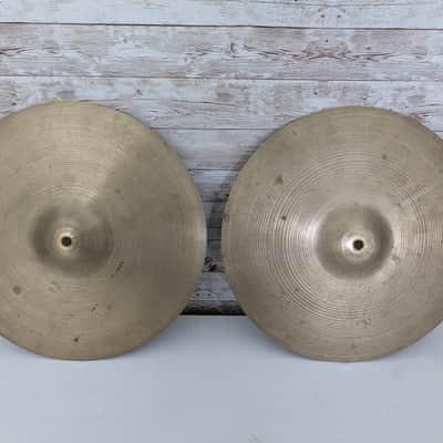 Used Zildjian 14" A. Zildjian '60s Stamp Hi-Hat Cymbals (Pair) image 1