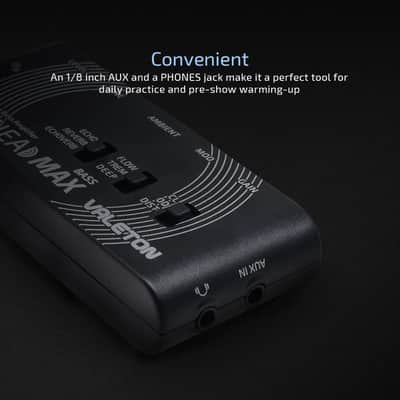 Valeton Rushead Max Bass USB Chargable Portable Pocket Bass Headphone Amp Carry-On Bedroom Plug-In Multi-Effects image 4
