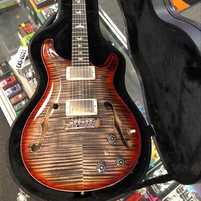 Paul Reed Smith PRS Hollowbody II Piezo 10 Top Charcoal Cherry Burst image 4