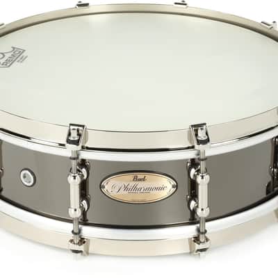 Pearl Philharmonic Brass Snare Drum - 14-inch x 4-inch  Black Nickel image 1