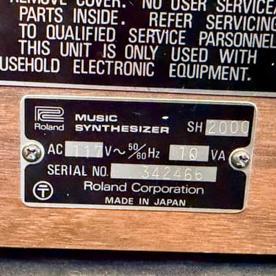 Roland SH-2000 37-Key Synthesizer 1974 - 1979 - Black image 11