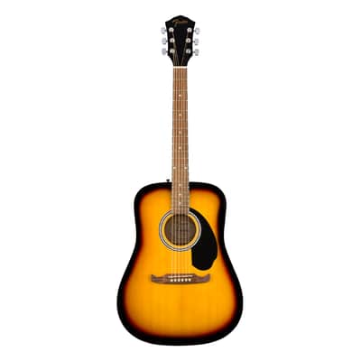 Fender FA-125 Dreadnought Acoustic Guitar w/Gig Bag - Sunburst w/ Walnut FB image 2