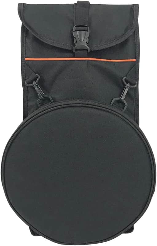 Dumb Drum Storage Backpack Double Shoulder Bag Lightweight Oxford Cloth Drum Pad Carrying Case for Snare Protection and Travel 19.68X10.23X3.54In image 1