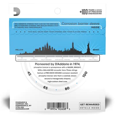 D'Addario EPBB170 Phosphor Bronze Acoustic Bass Strings, Long Scale, 45-100 image 3