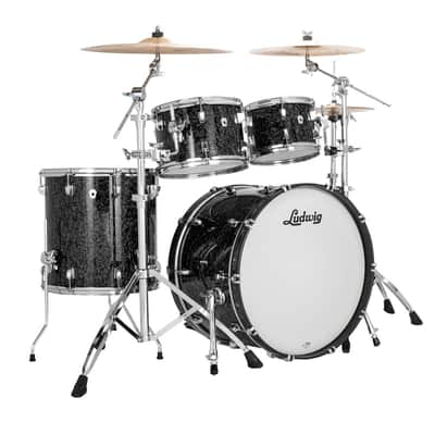 Ludwig Neusonic Mod2 4-Piece Shell Pack 10/12/16/22 (Ebony Pearl) image 1