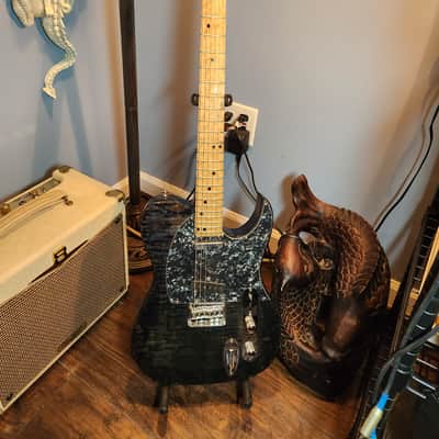 Leets Telecaster Style 2016 Dark Blue W/figured Maple Top image 1
