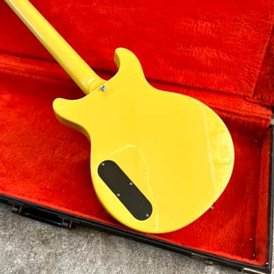 Greco TVB-65 Les Paul double cut EB-0 bass c 1989 - TV Yellow original vintage MIJ Japan image 10