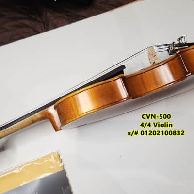 Cecilio 4/4 Deluxe Student+ Violin Aged 2 Years+ Tonewoods Solid Spruce Top Flamed Maple,Neck & sides, Inlaid Purfling, All-Ebony Components, Independent Fine-Tuners, Mongolian Horsehair Brazilwood Bows, Satin Antique Finish image 13