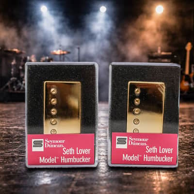 Seymour Duncan SH-55 Seth Lover Humbucker Set Bridge & Neck GOLD 1 Conductor
