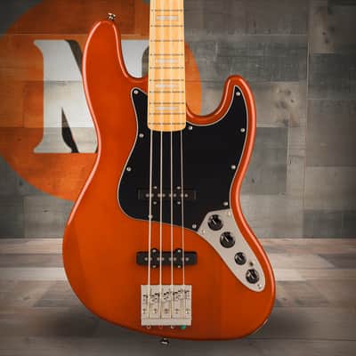 Squier Classic Vibe Active '70s Jazz Bass - Maple Fingerboard - Black Pickguard - Mocha image 1