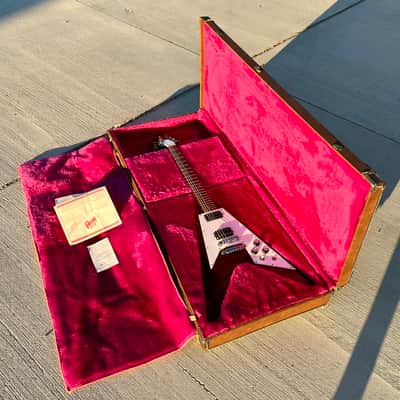 Vintage 1990 Gibson Flying V '67 Reissue Heritage Cherry w/ OHSC image 1