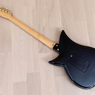 1980s Tokai Blazing Fire Talbo A-100D Vintage Aluminum Body Guitar HH Black, Japan image 11