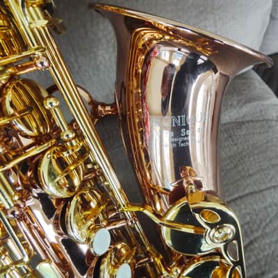Monique Pro Series Alto Saxophone (SELMER/BUFFET CLONE) 1990s - Copper & Brass image 8