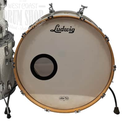 Used Ludwig 6-ply 4-Piece 12x15, 16x16, 16x18, 14x26 Rewrap Kit White Marine Pearl image 2