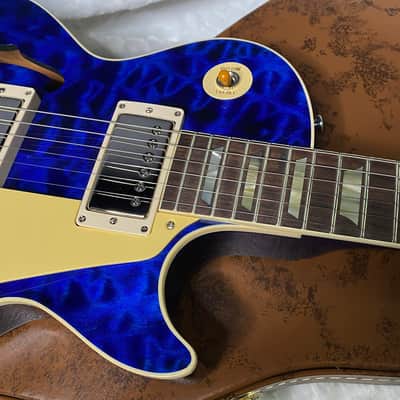 NEW ! Gibson Custom Shop 1959 Les Paul - Blue Gloss Finish - Hand Picked AAAA Quilt Maple Top - F-Holes - One Off! Super RARE! Authorized Dealer - Only 7.2lbs - G07178 image 5